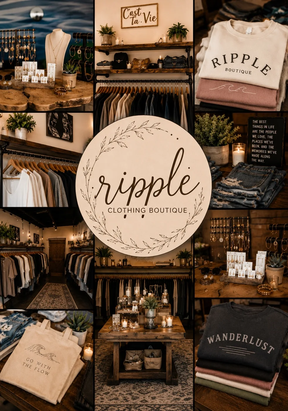 Ripple Clothing Boutique interior and merchandising